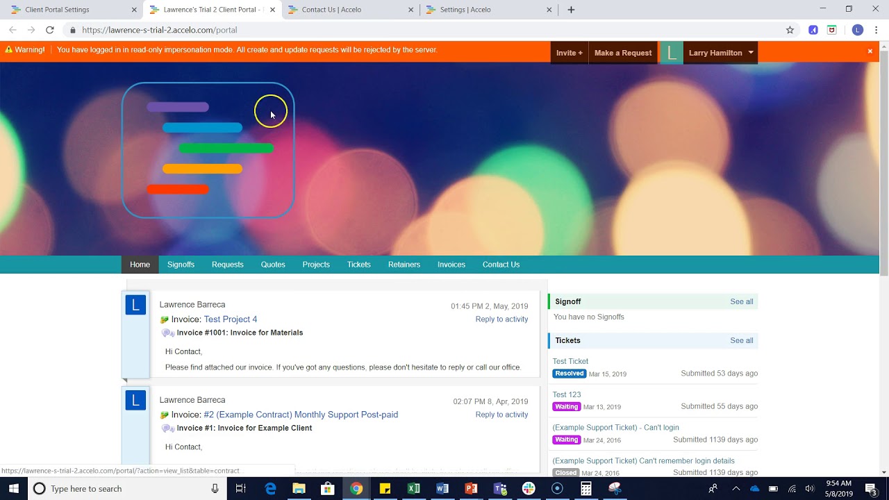 Accelo Client Portal Software for Agencies