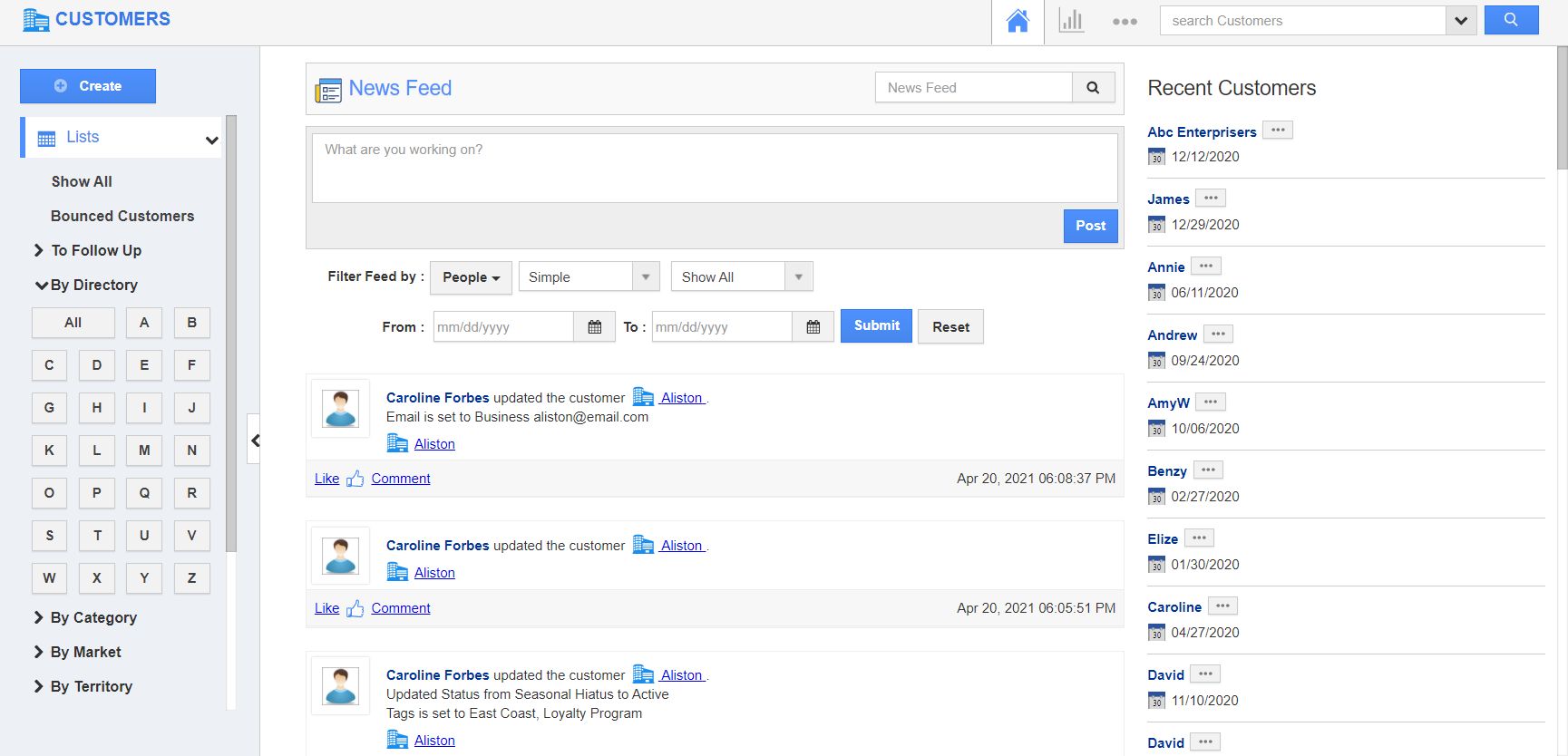 Apptivo Client Collaboration