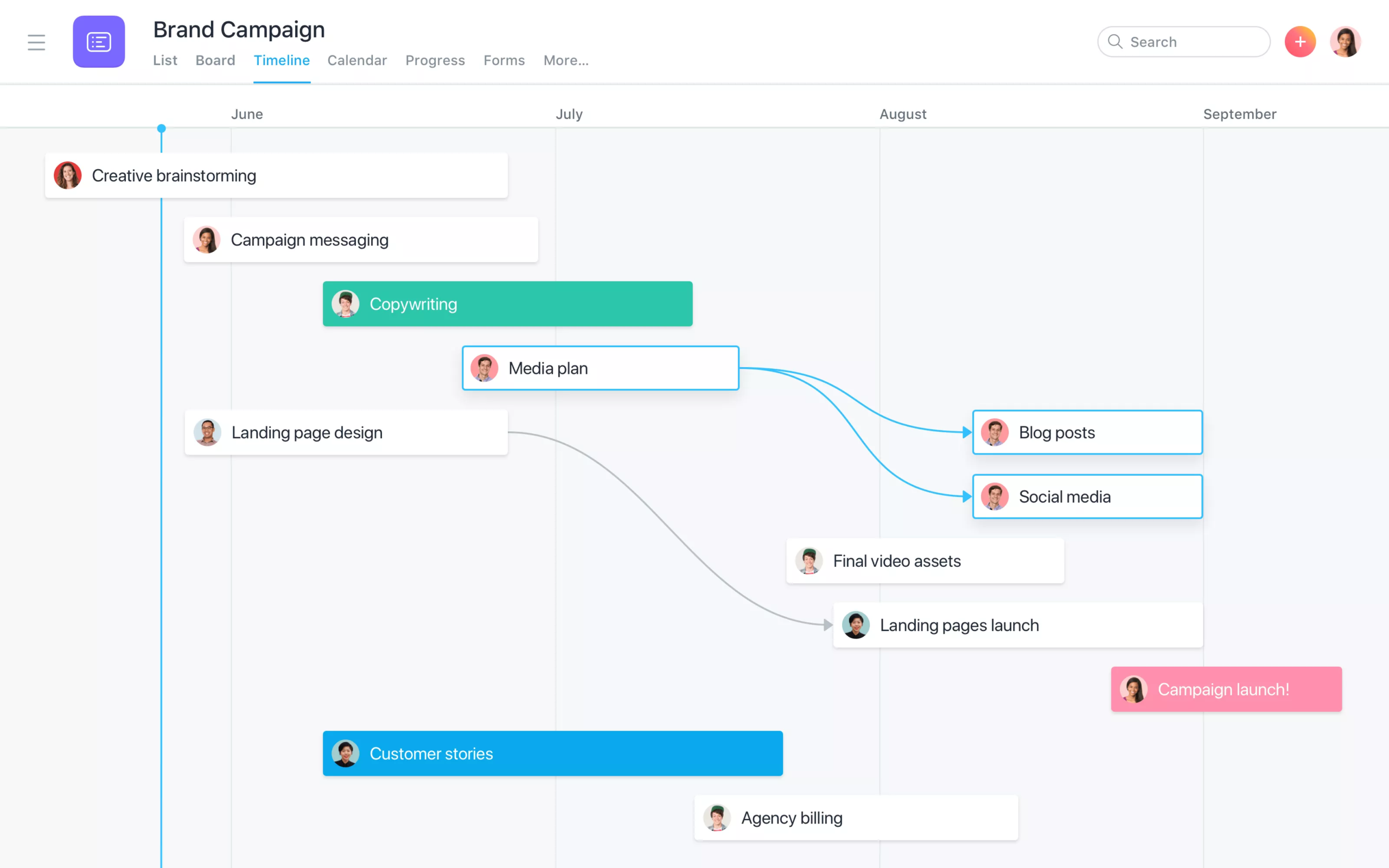 Asana Creative Agency Project Management Software