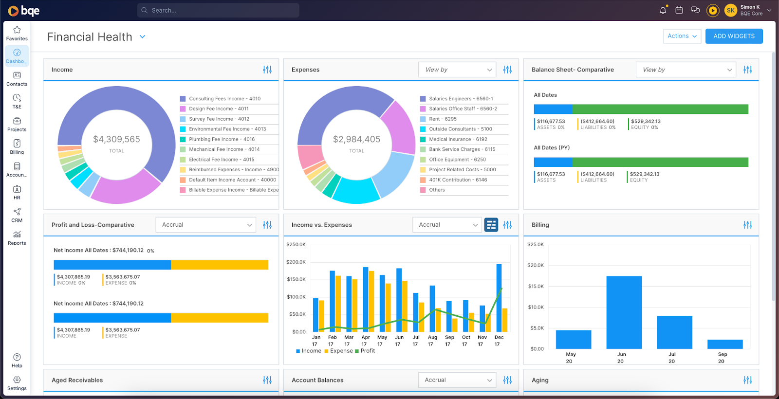 BQE Core Project Management Software with Invoicing