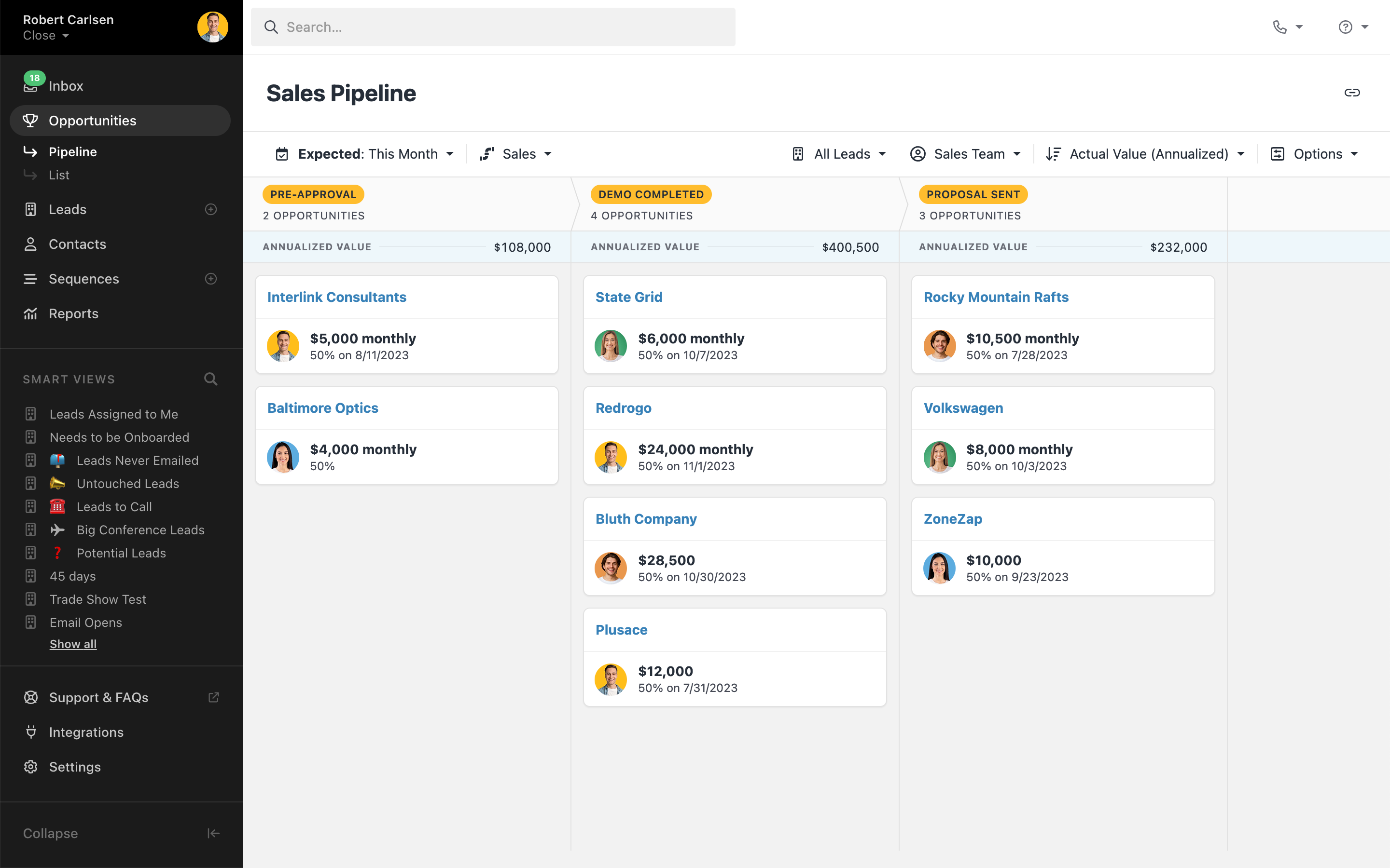 Close Sales Management Software