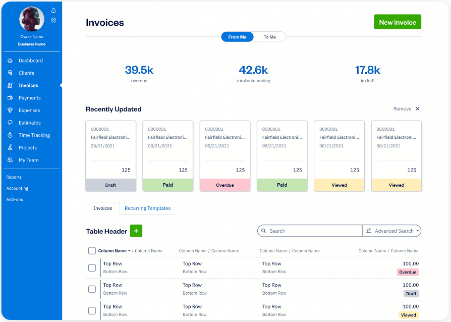 FreshBooks project Management Software with Invoicing