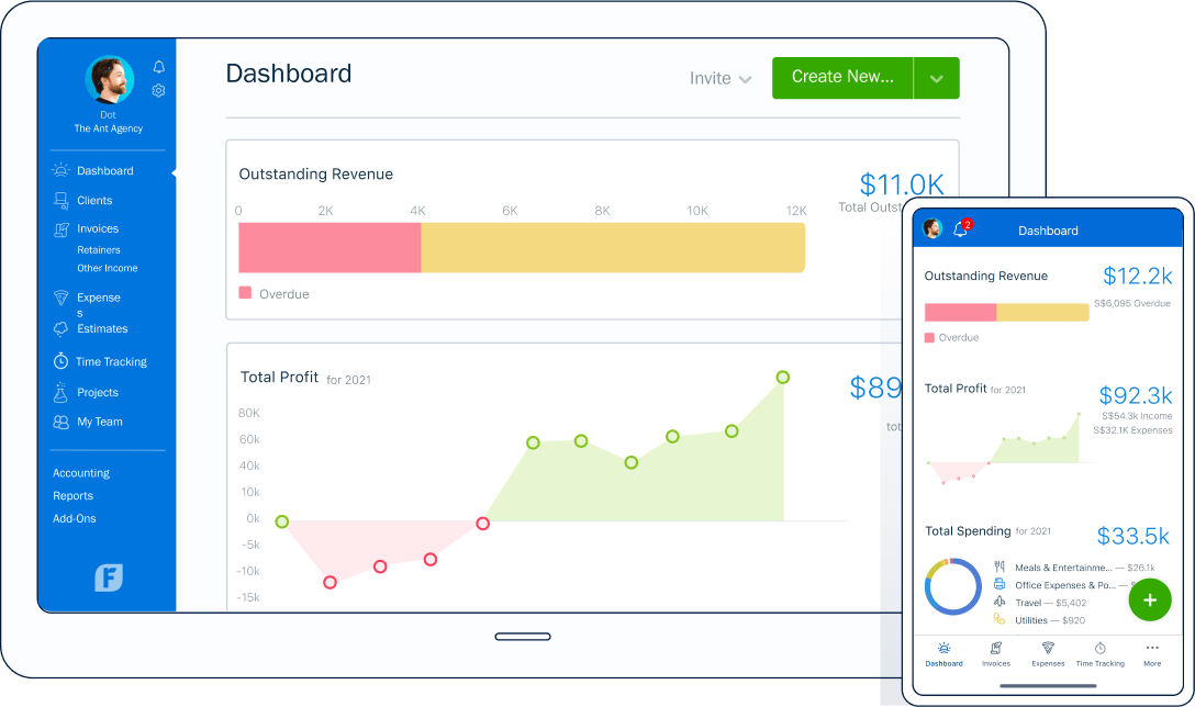 Freshbooks Project Budgeting software