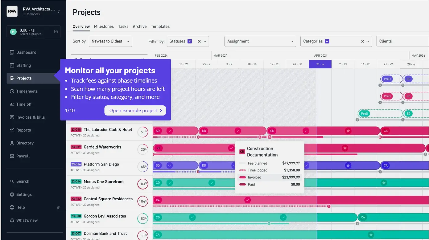 Monograph Project Management Software for Architects