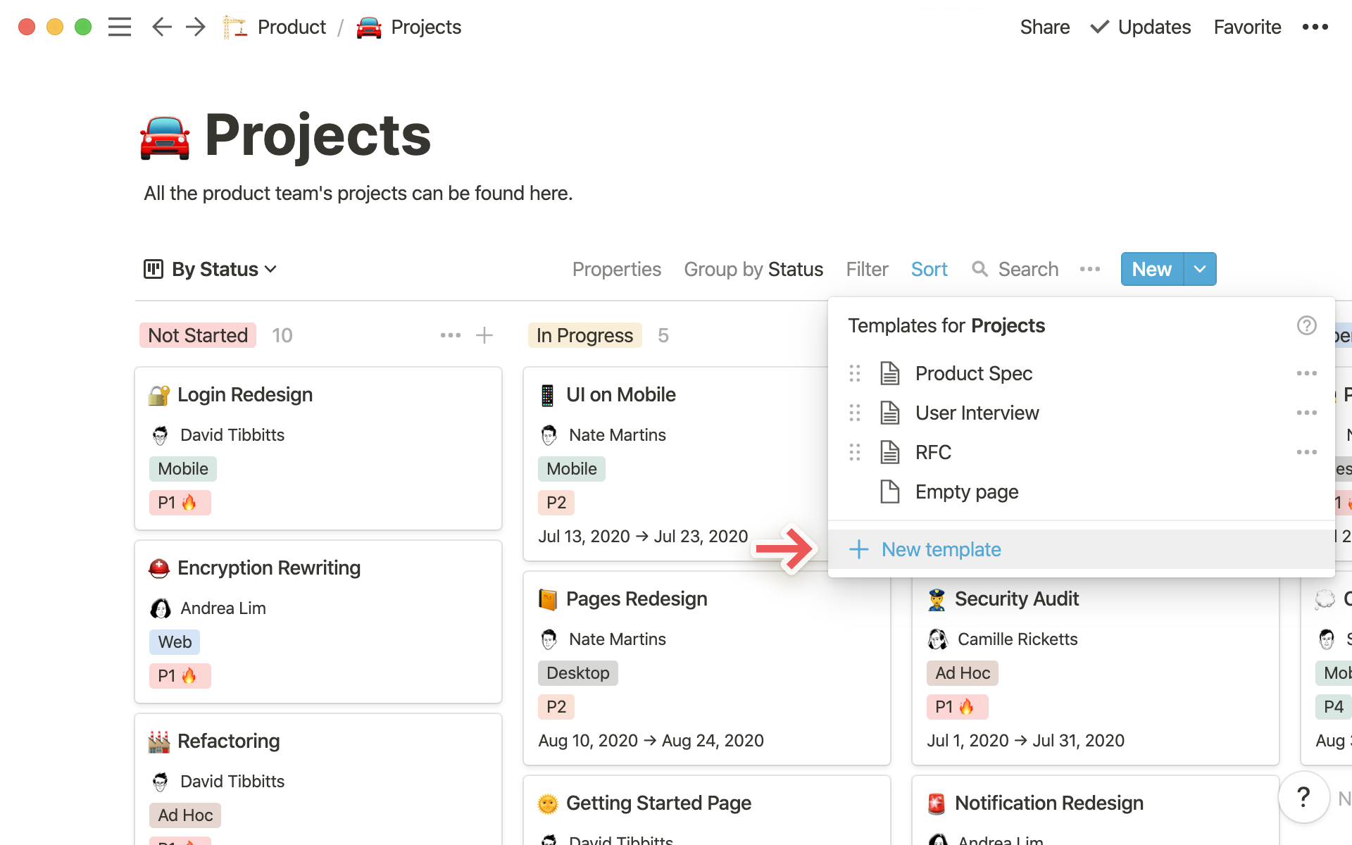 Notion Project Collaboration Software