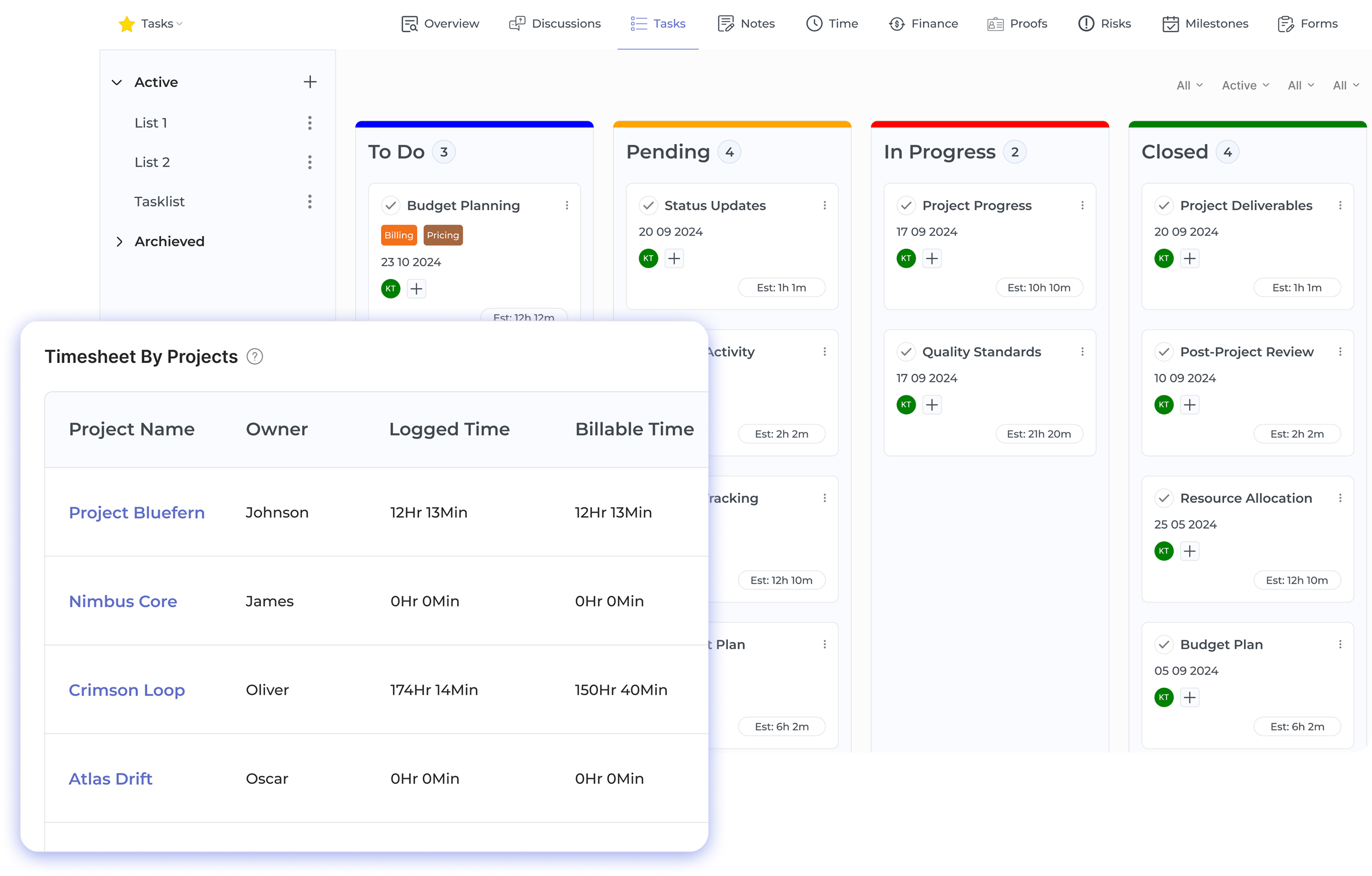 Project Management Software Tools Dashboard 1