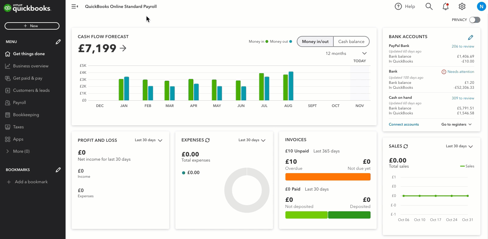 Quickbooks enterprise Financial Project Management Software