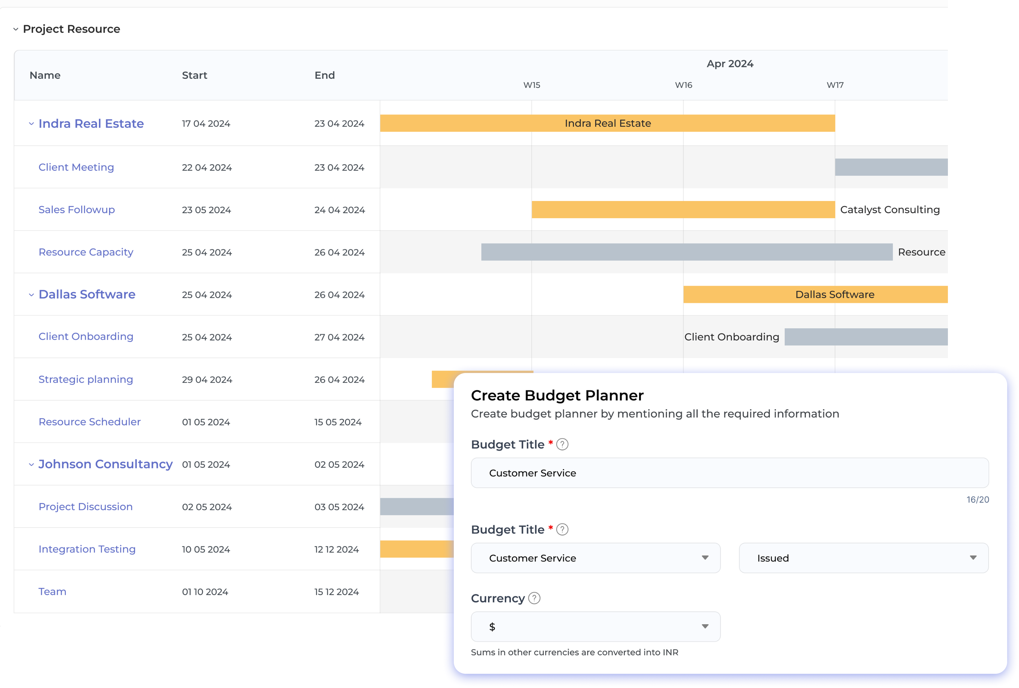 Resource Planning Software