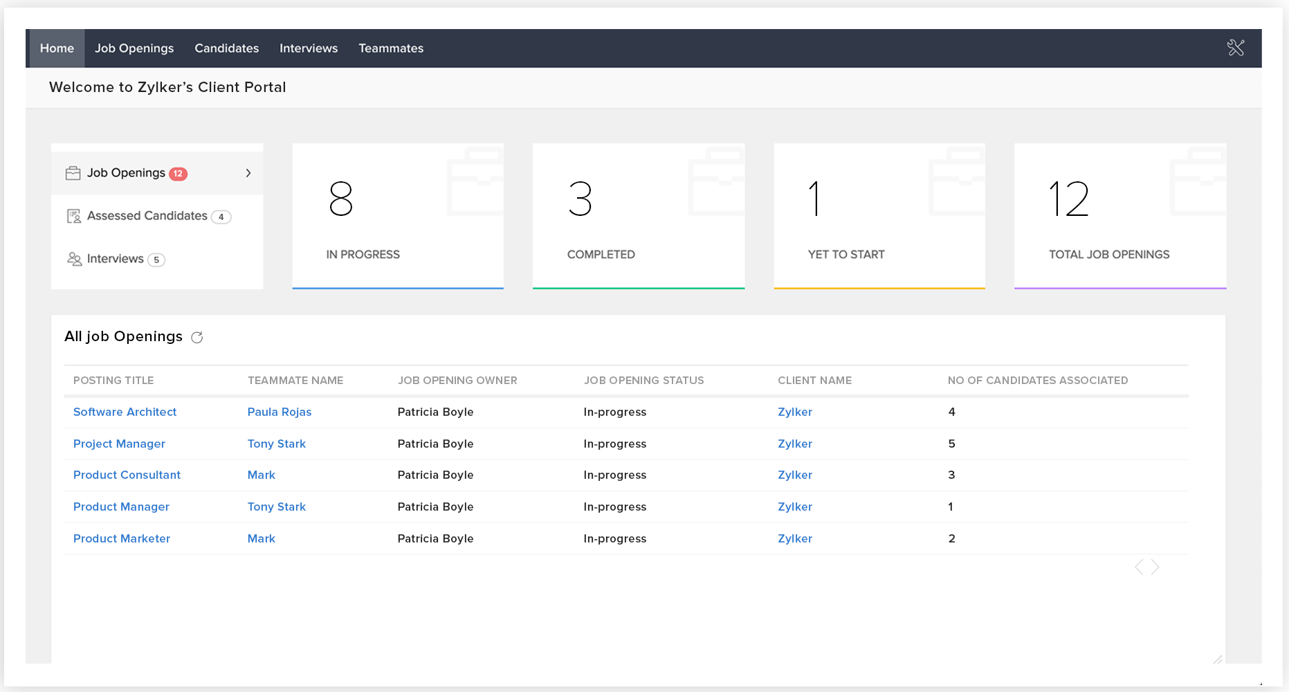 Zoho Client Portal Software for Agencies