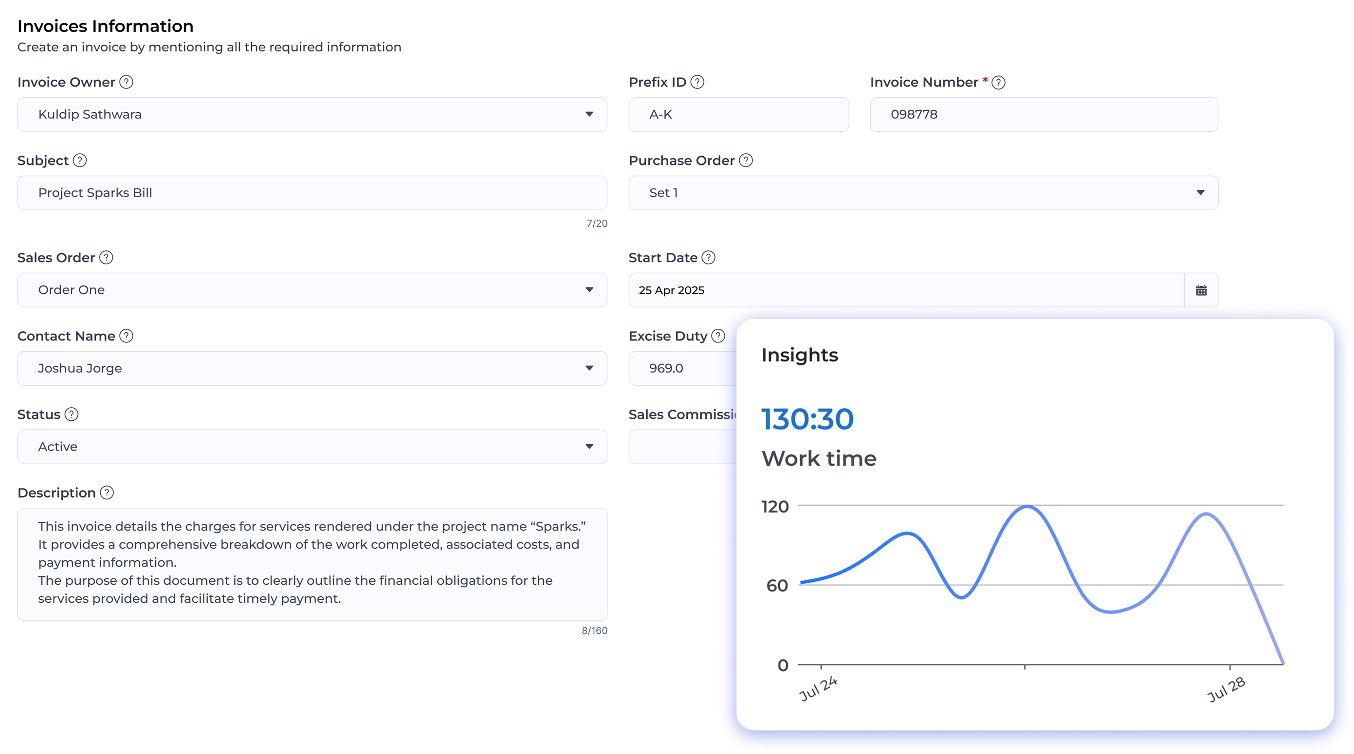 Agency Billing Software Dashboard 1