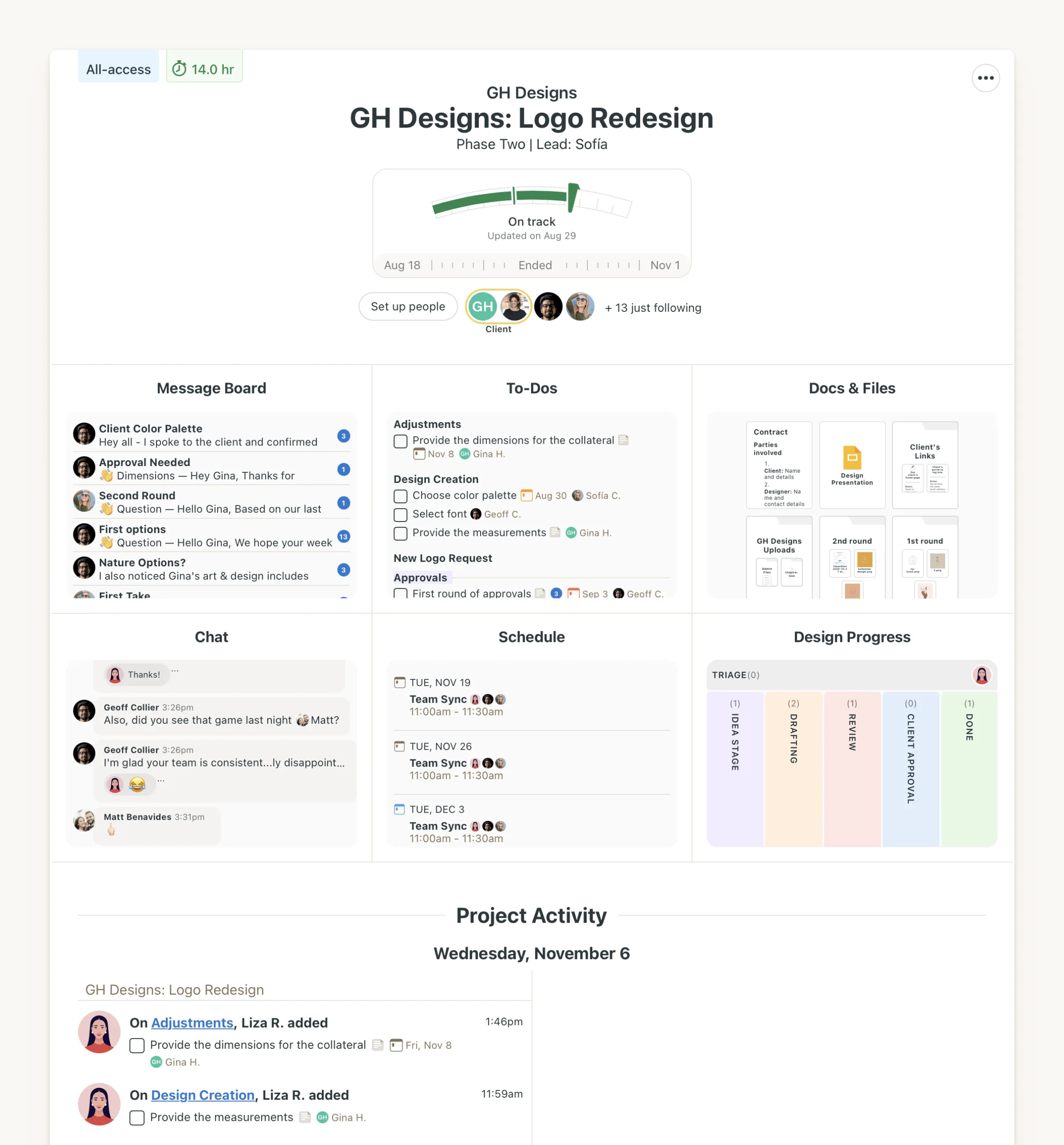 Basecamp Project Management Software for Designers