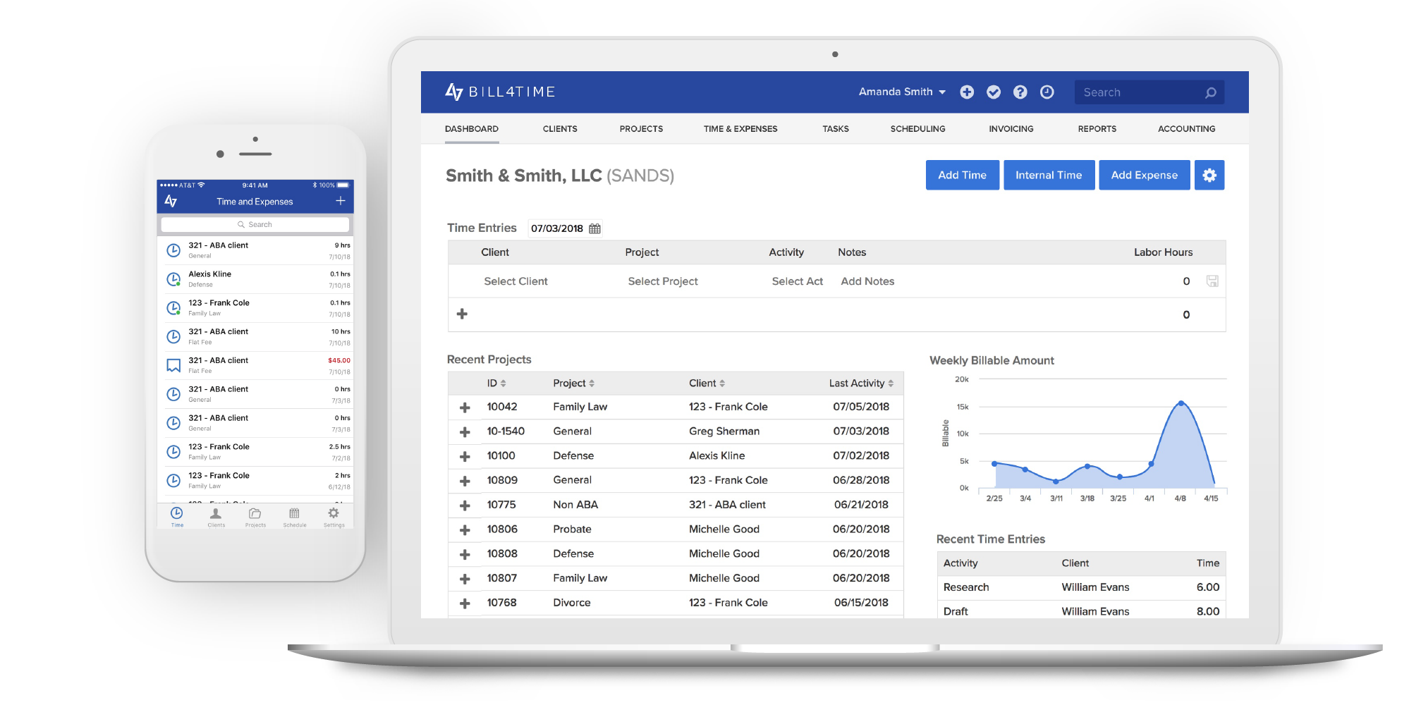 Bill4Time Time Tracking and Billing Software for Consultants