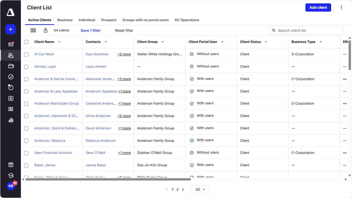 Canopy Client Portal for Accountants