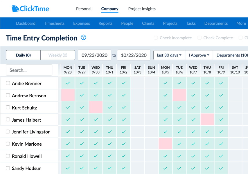 ClickTime Time Tracking Software for Consultants