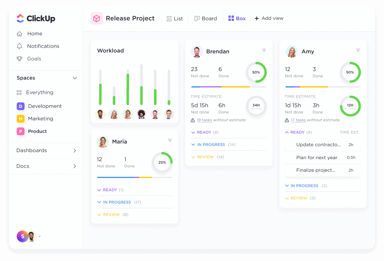 ClickUp Dashboard