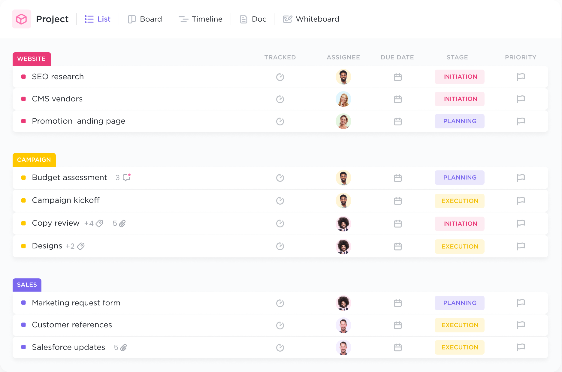 ClickUp Marketing Agency Software