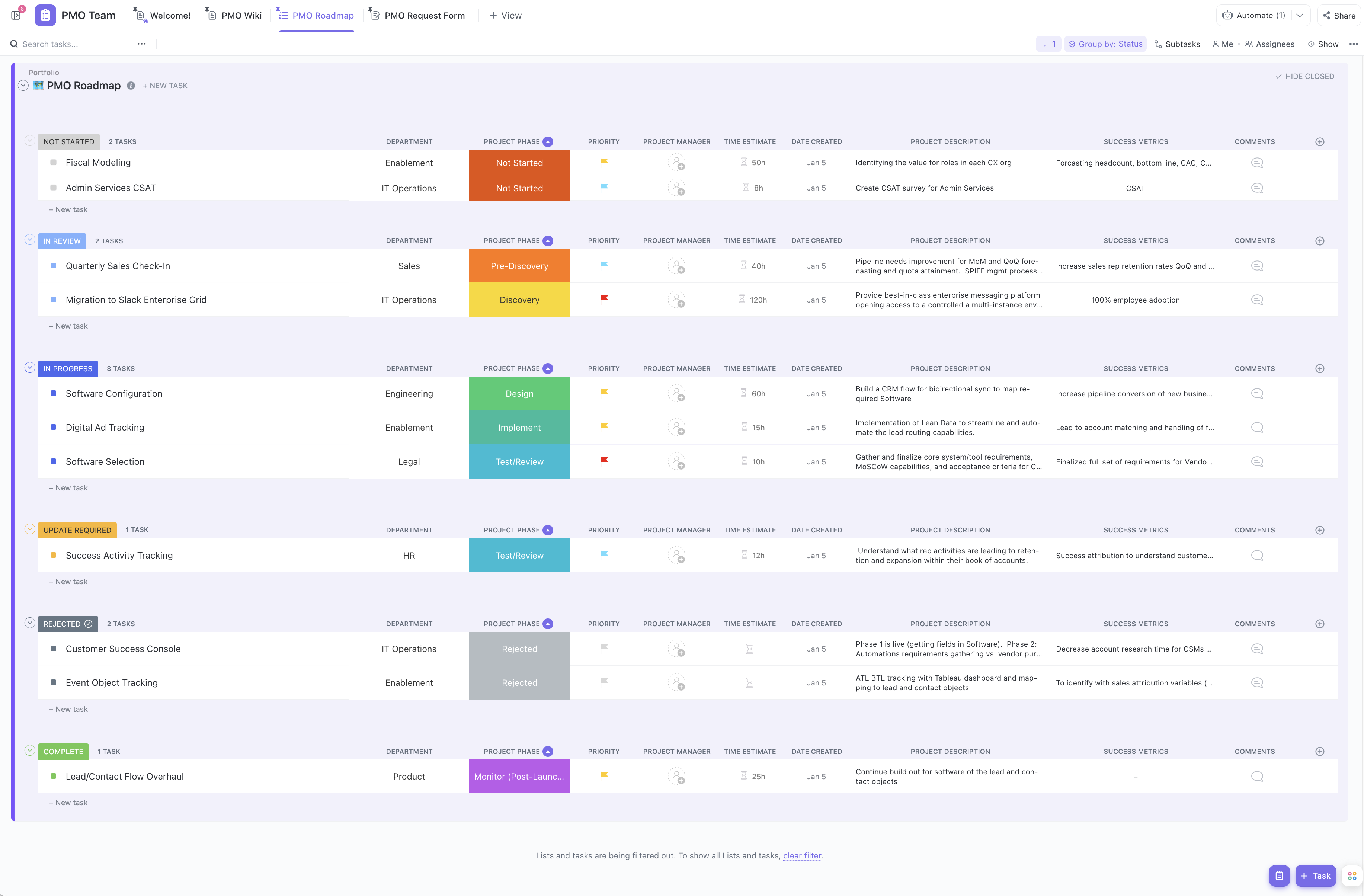 ClickUp Project Management Software for Professional Services