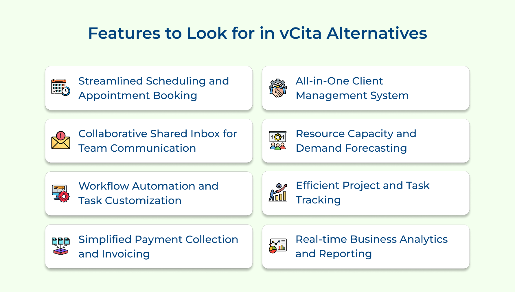 Features to Look for in vCita Alternatives