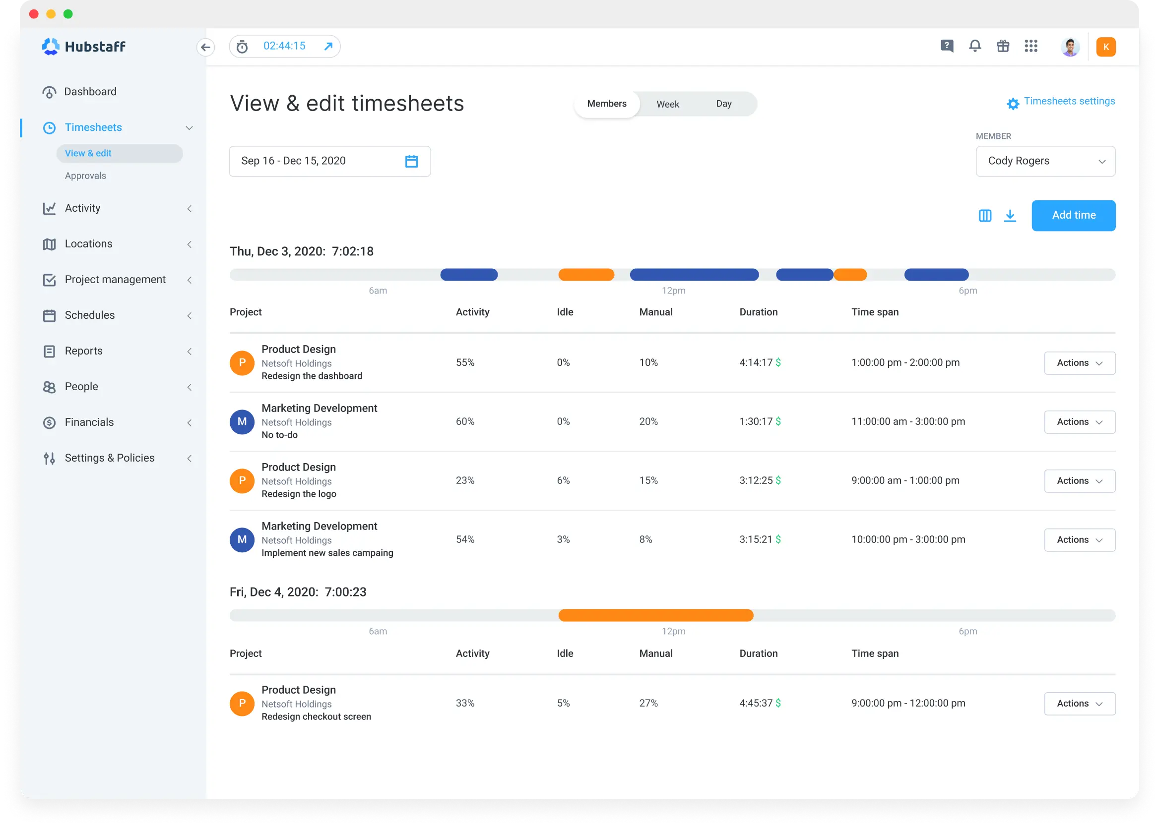 Hubstaff Time Tracking Software