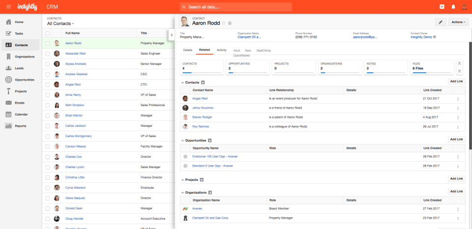 Insightly CRM for Small Businesses