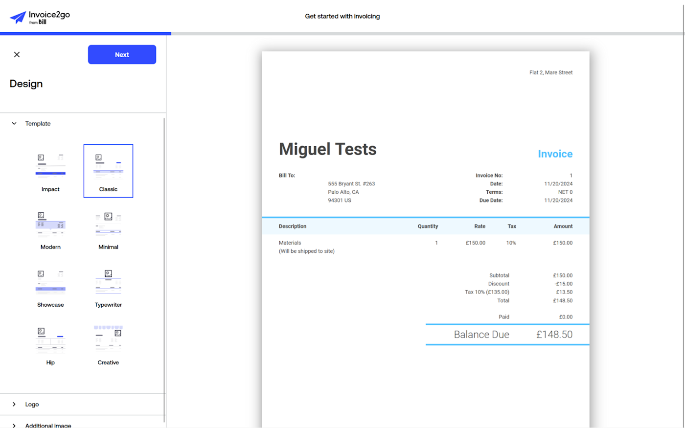 Invoice2go Invoicing Software for Freelancers
