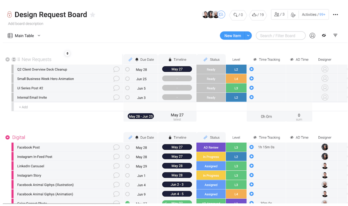 Monday.com Creative Agency Project Management Software