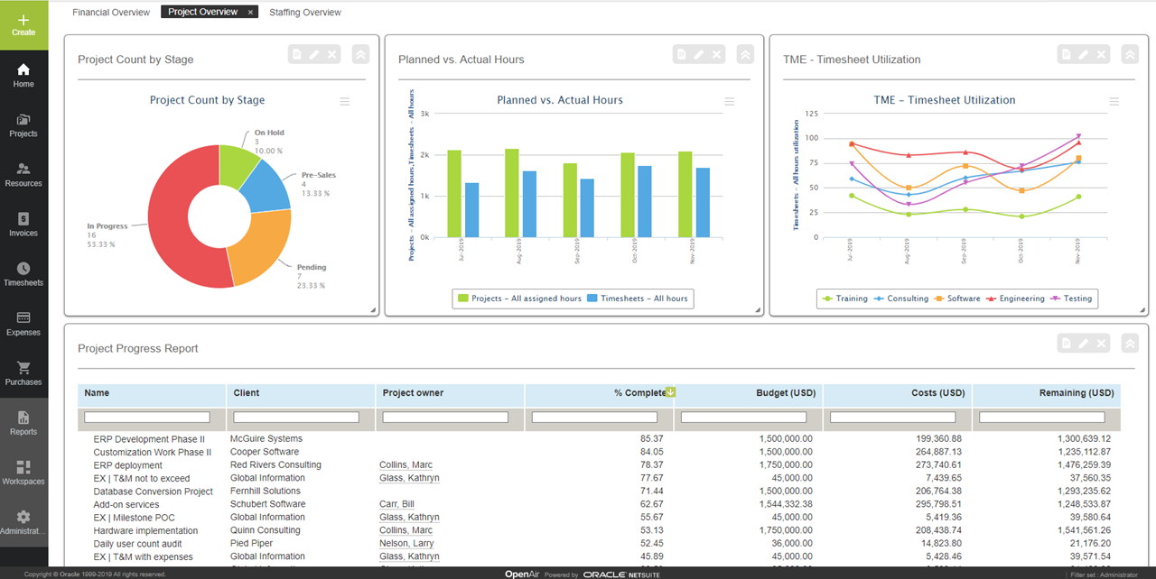 NetSuite OpenAir Resource Management Software