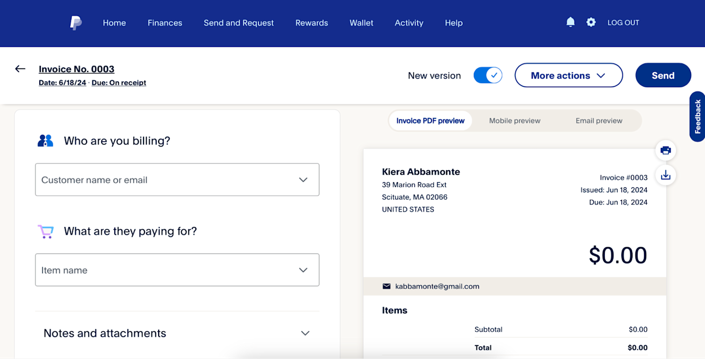 PayPal Business Agency Billing Software