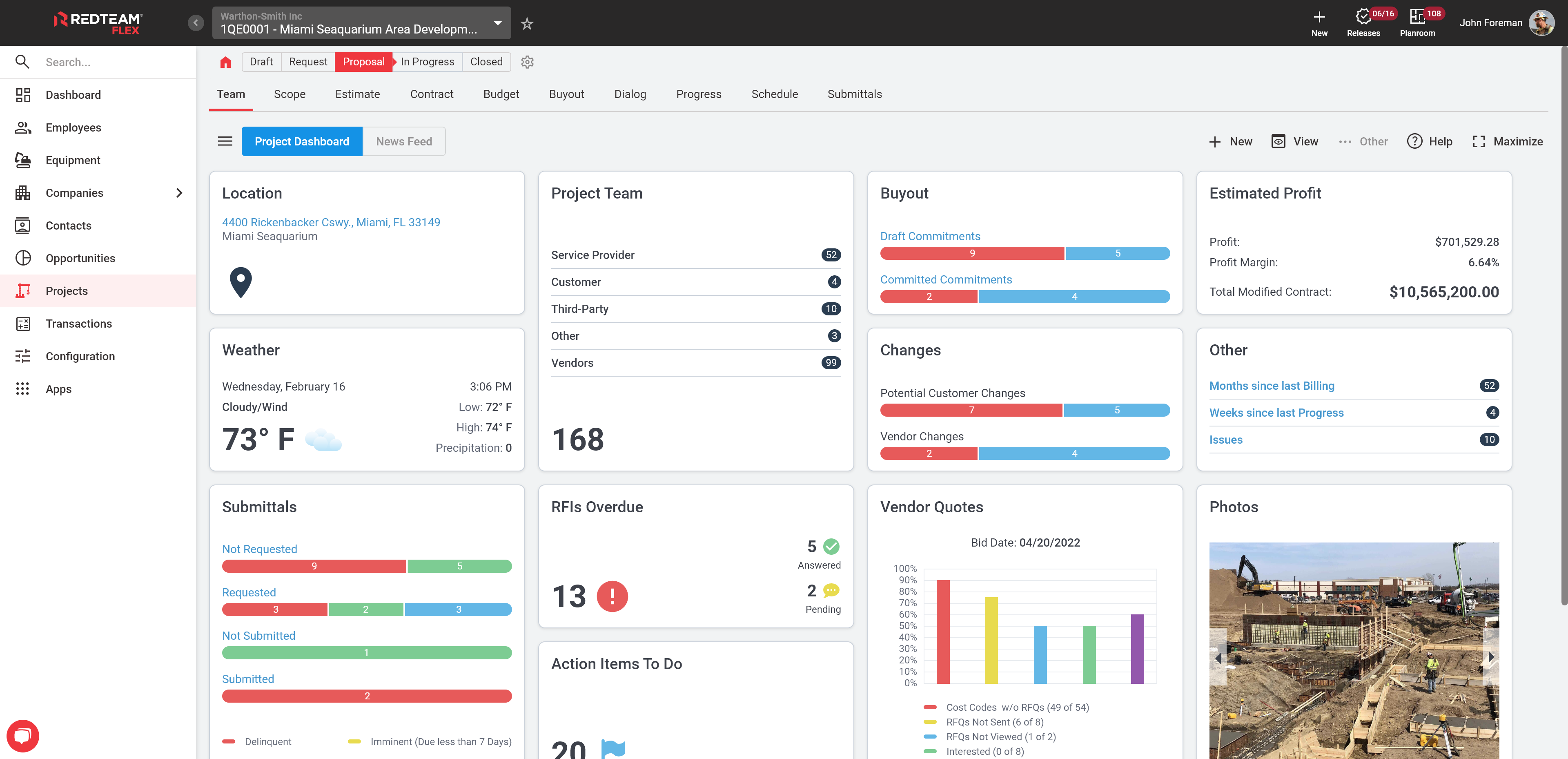 RedTeam Construction Project Management Software