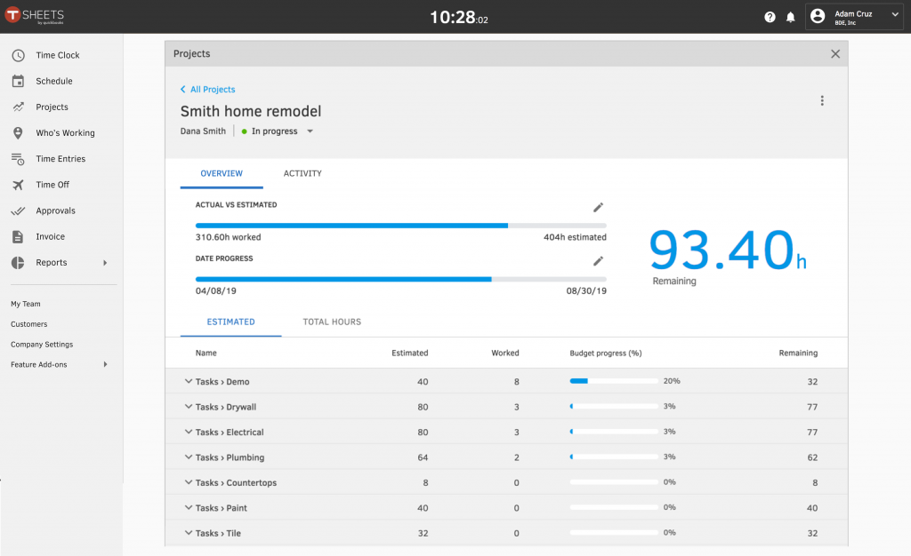 TSheets Time Tracking Software for Consultants