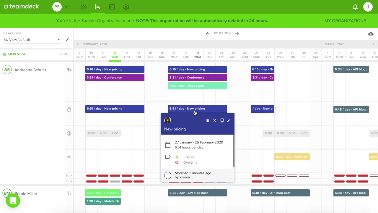 Teamdeck Dashboard