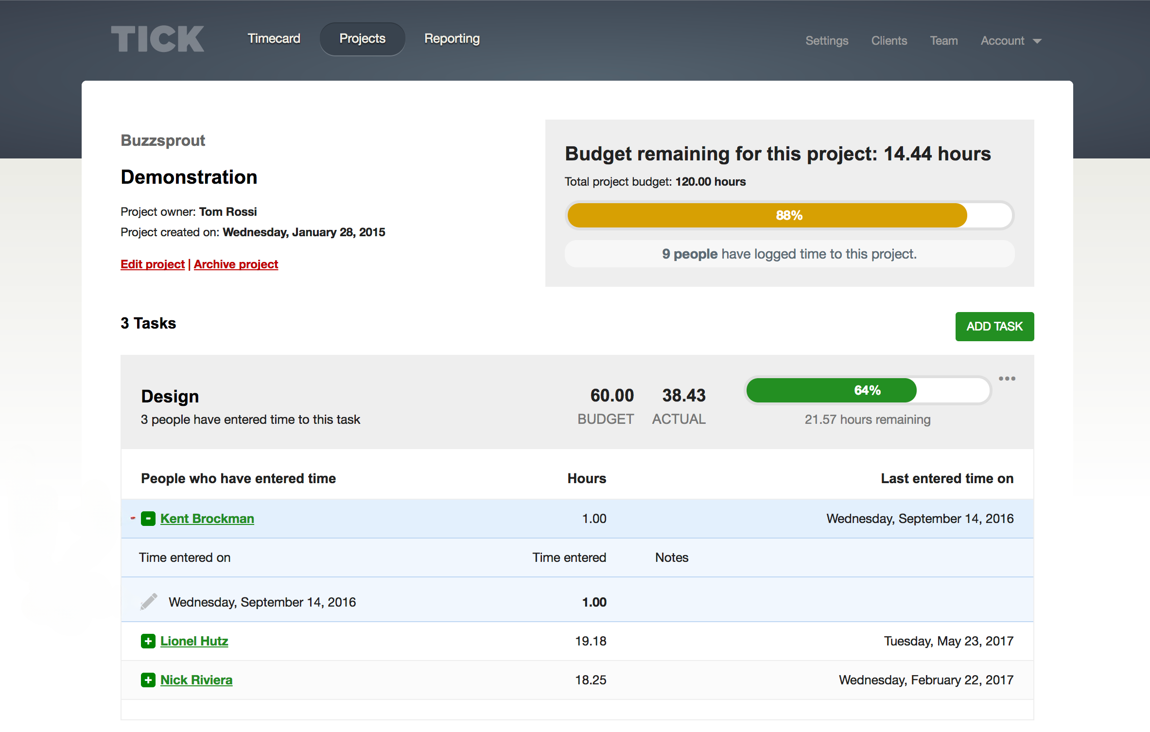 Tick Time Tracking Software for Consultants