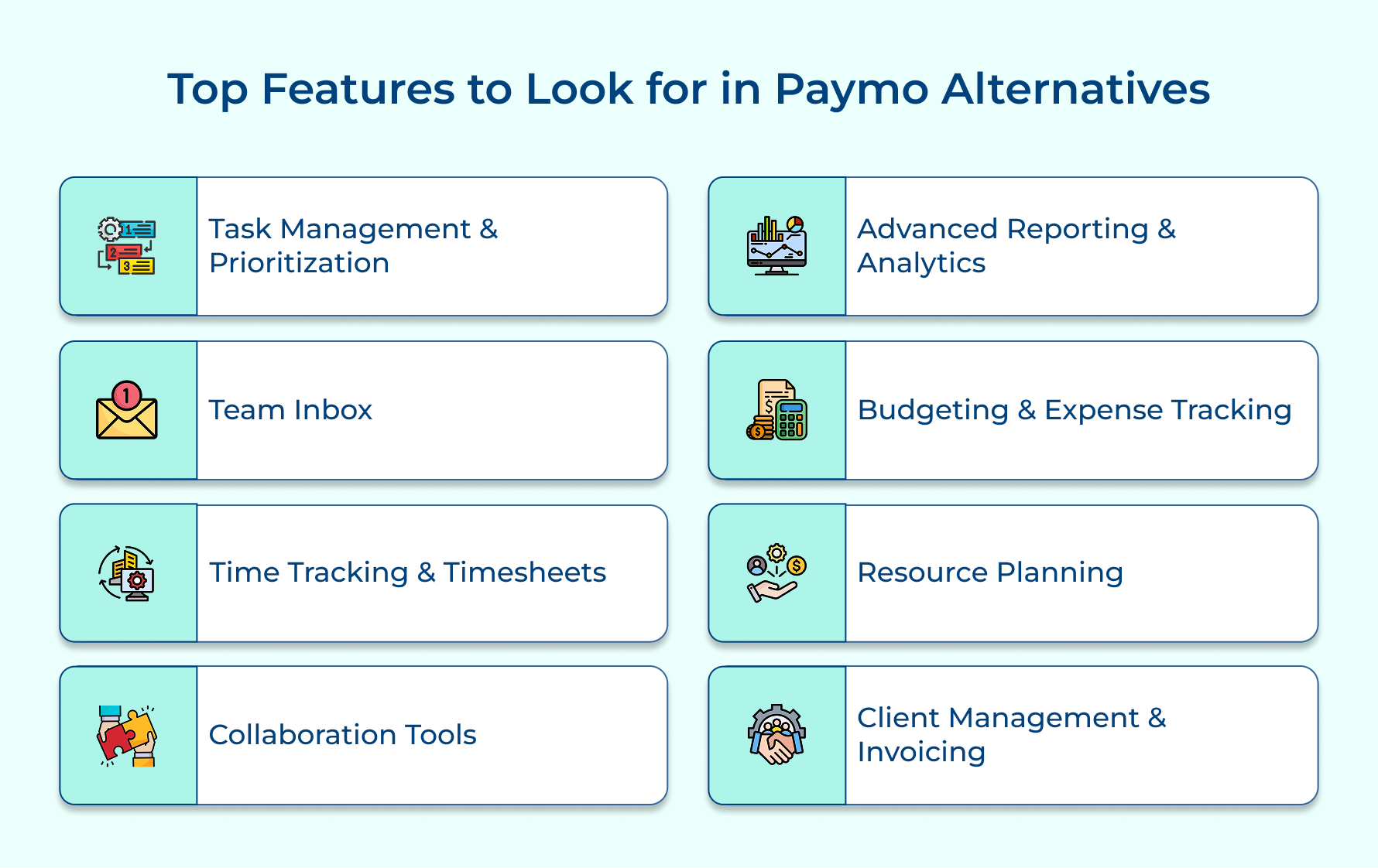 Top Features to Look for in Paymo Alternatives