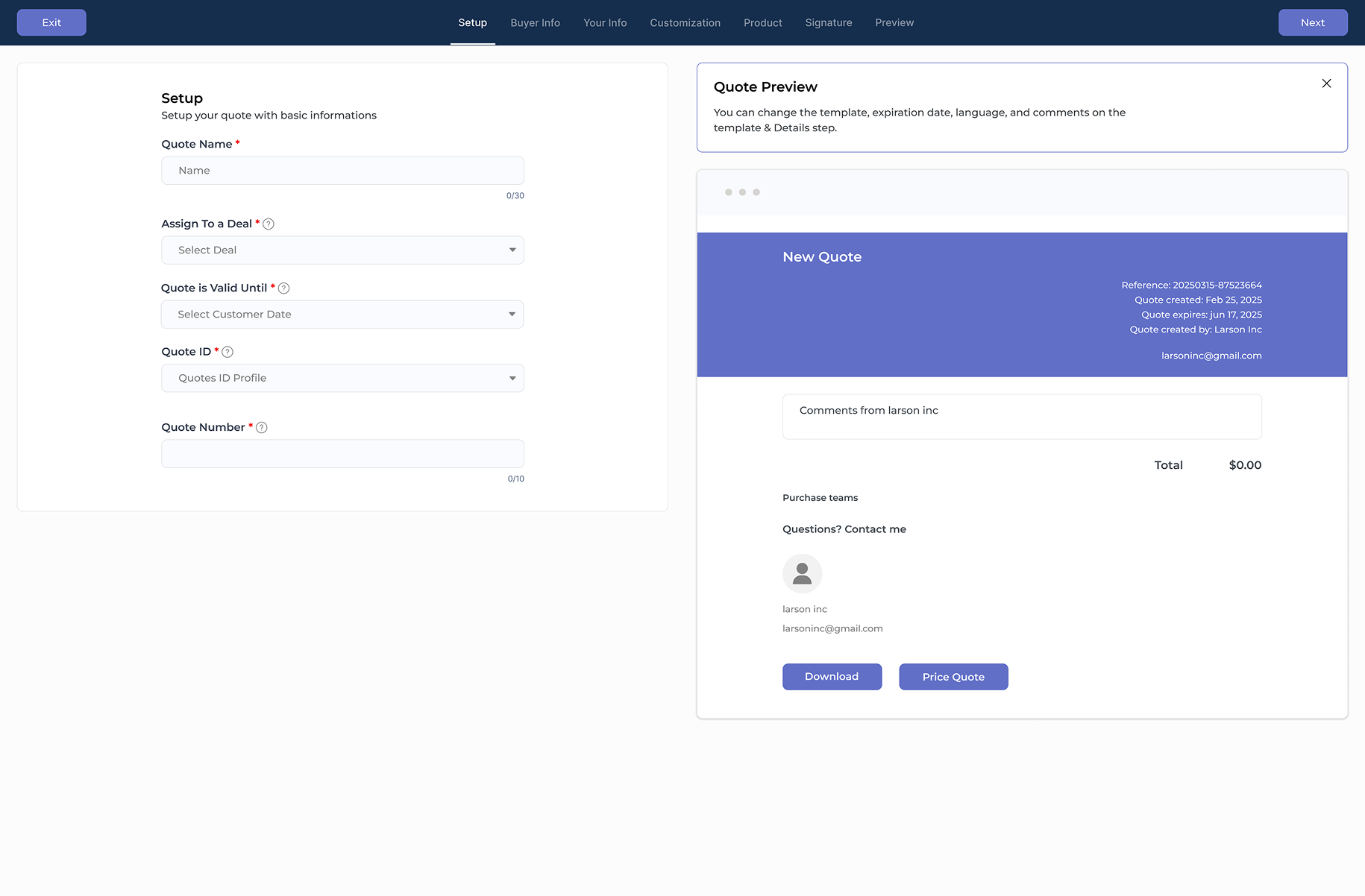 Kooper sales quote and proposal software