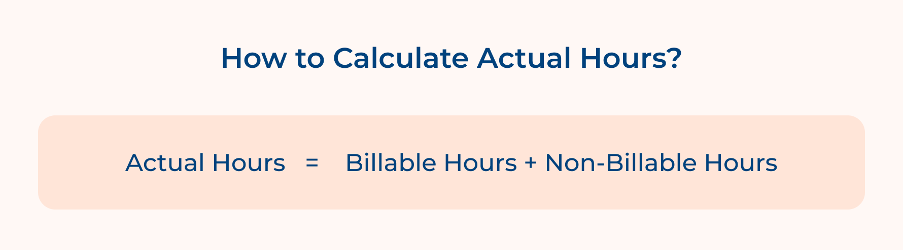 How to Calculate Actual Hours